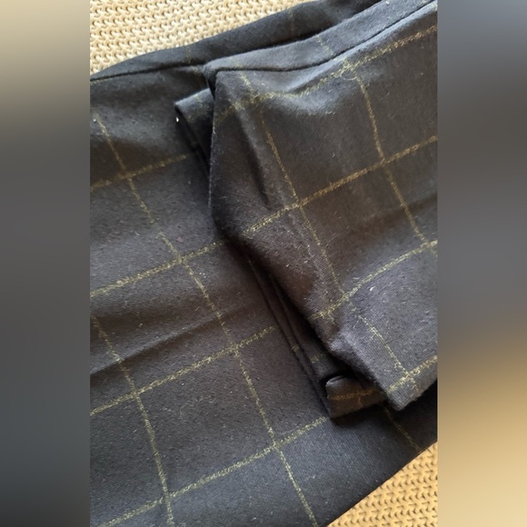 THEORY Navy Blue Checkered Straight Leg Slacks Women’s Pants Trousers - Picture 10 of 13